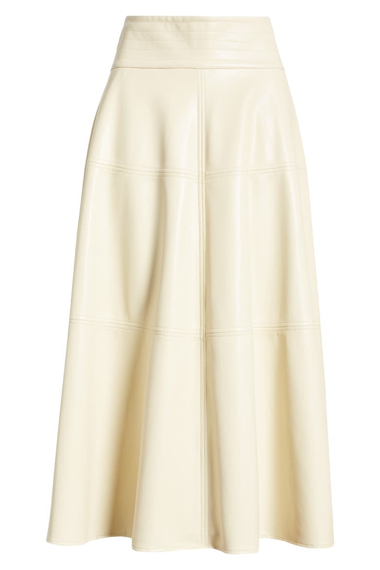 Megan Renee Faux Leather Tiered Skirt, Alternate, color, BEIGE BURNT