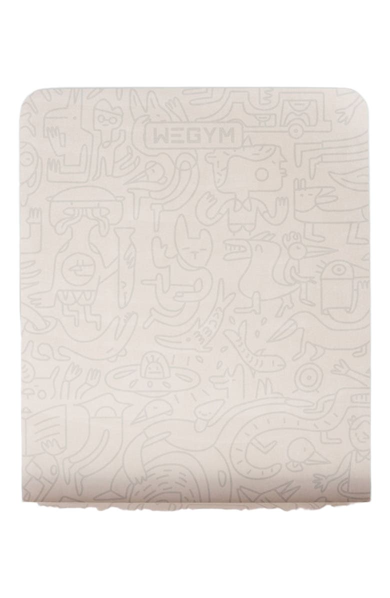 WeGym Suede Mat, Alternate, color, Stone Graffiti