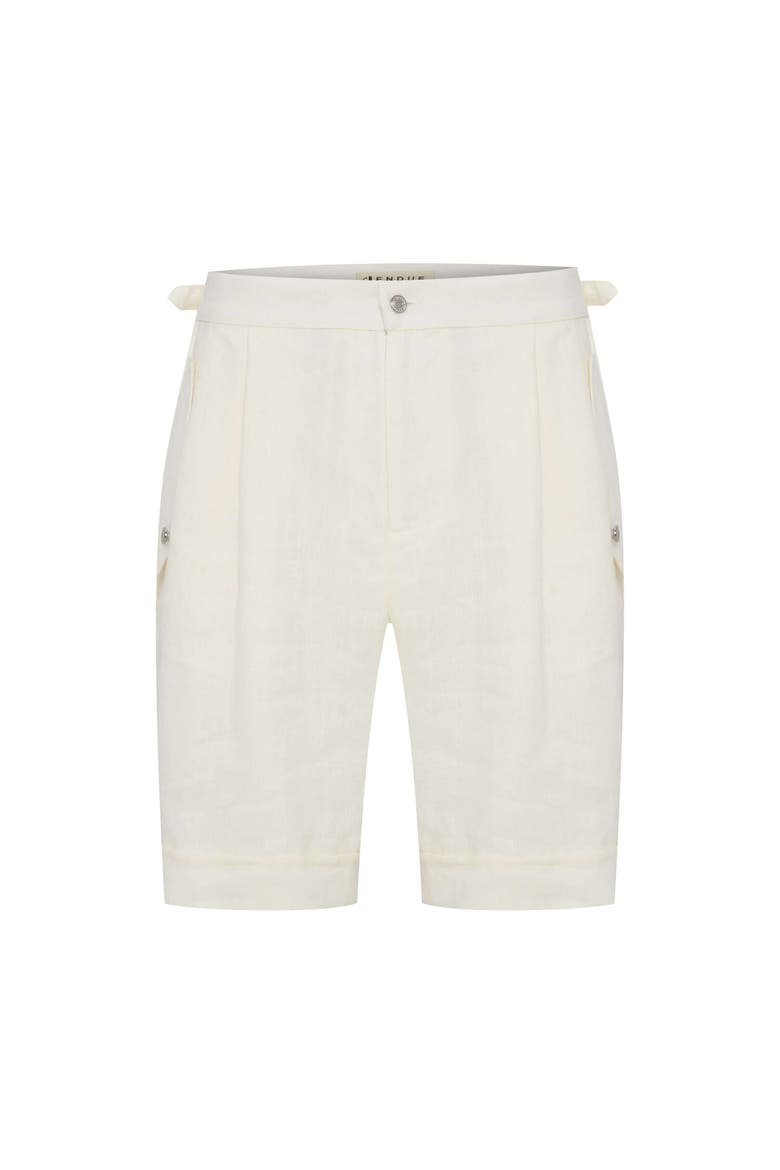 Lucia Denim Linen Shorts, Alternate, color, White