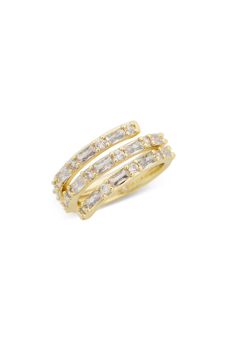 CZ Coiled Ring, Main, color, GOLD