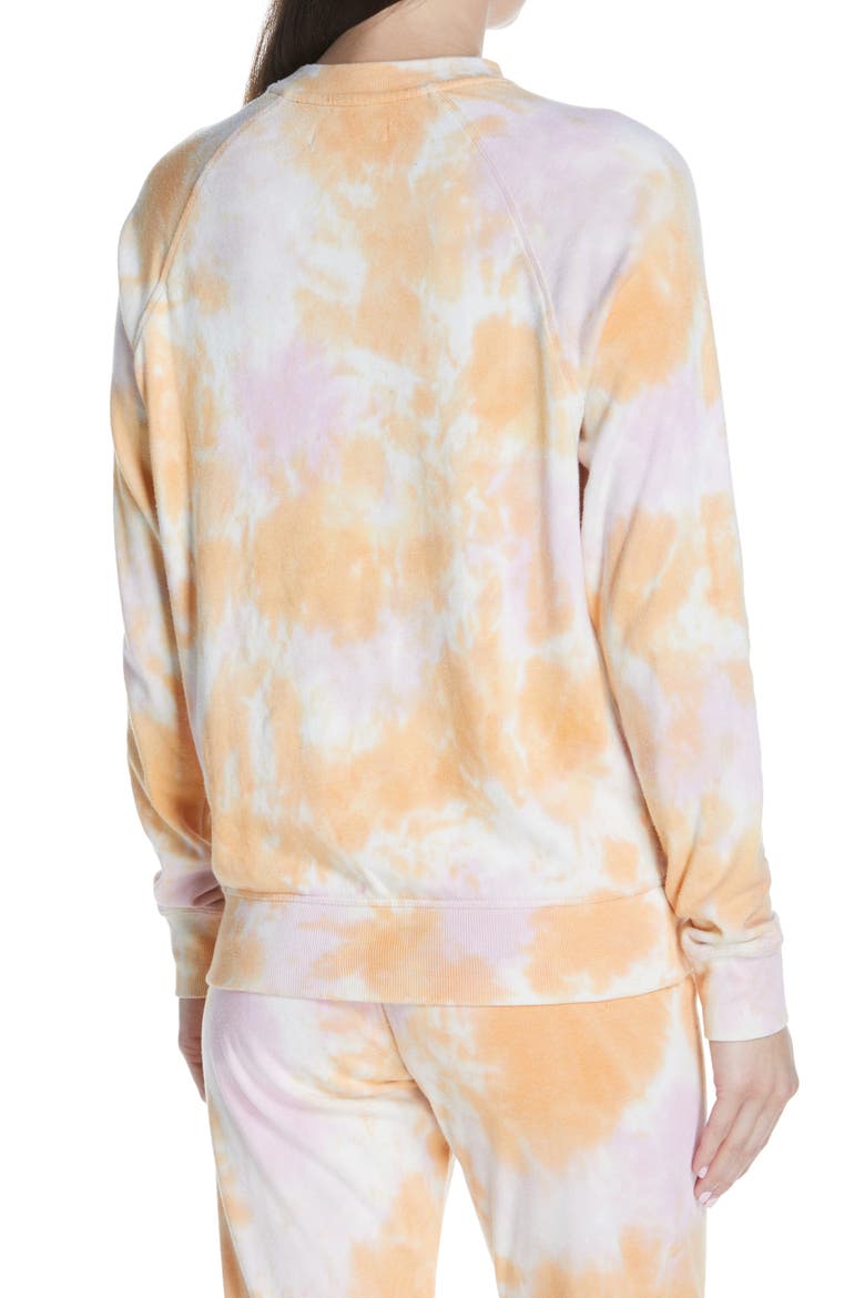 Old School Kaleidoscope Sweatshirt, Alternate, color, PINK SHERBERT TIE DYE