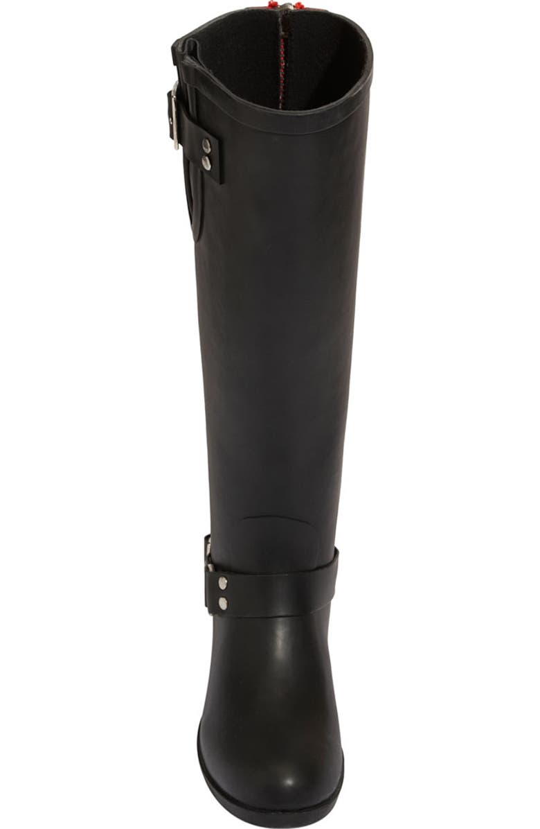 Steve Madden 'Tsunamii' Contrast Zip Rain Boot, Alternate, color,