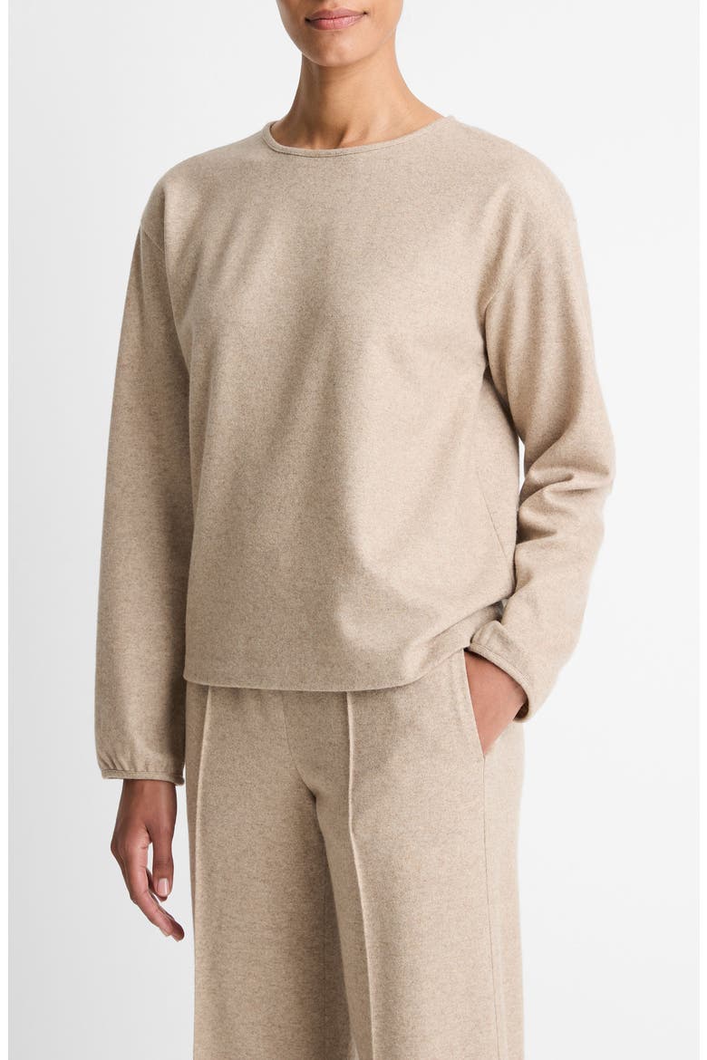 Elevated Wool Blend Sweater, Alternate, color, HEATHER MARZIPAN