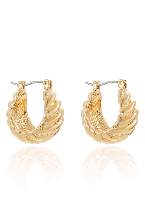 Ettika Mini Twist Hoop Earrings In Gold