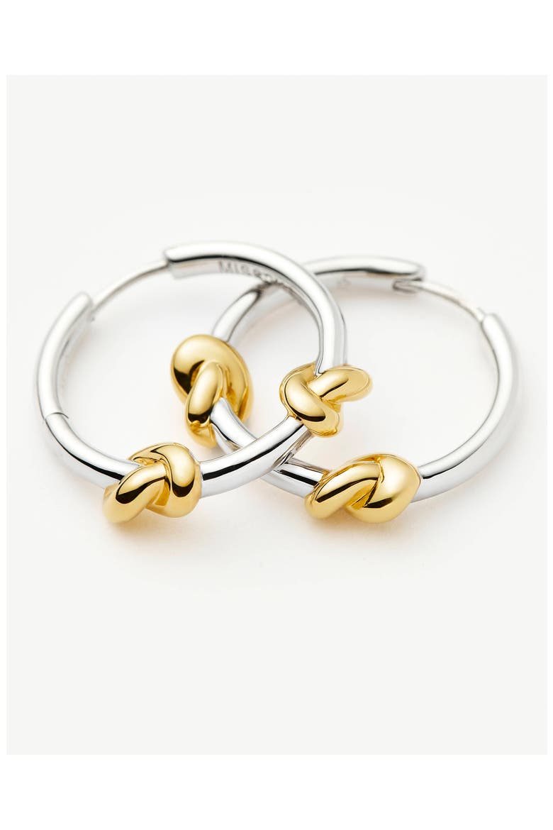 x Lucy Williams Small Knot Hoop Earrings, Alternate, color, GOLD PLATED/SILVER PLATED