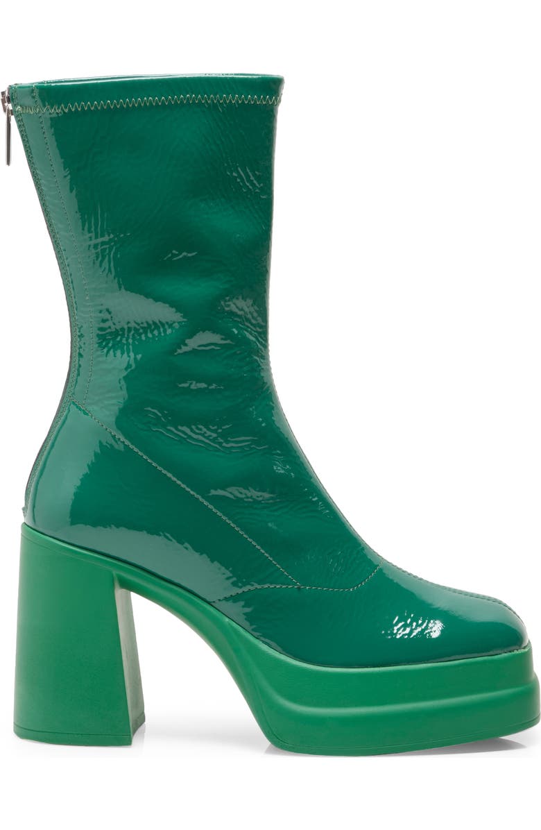 Free People Double Stack Platform Bootie, Alternate, color, Emerald