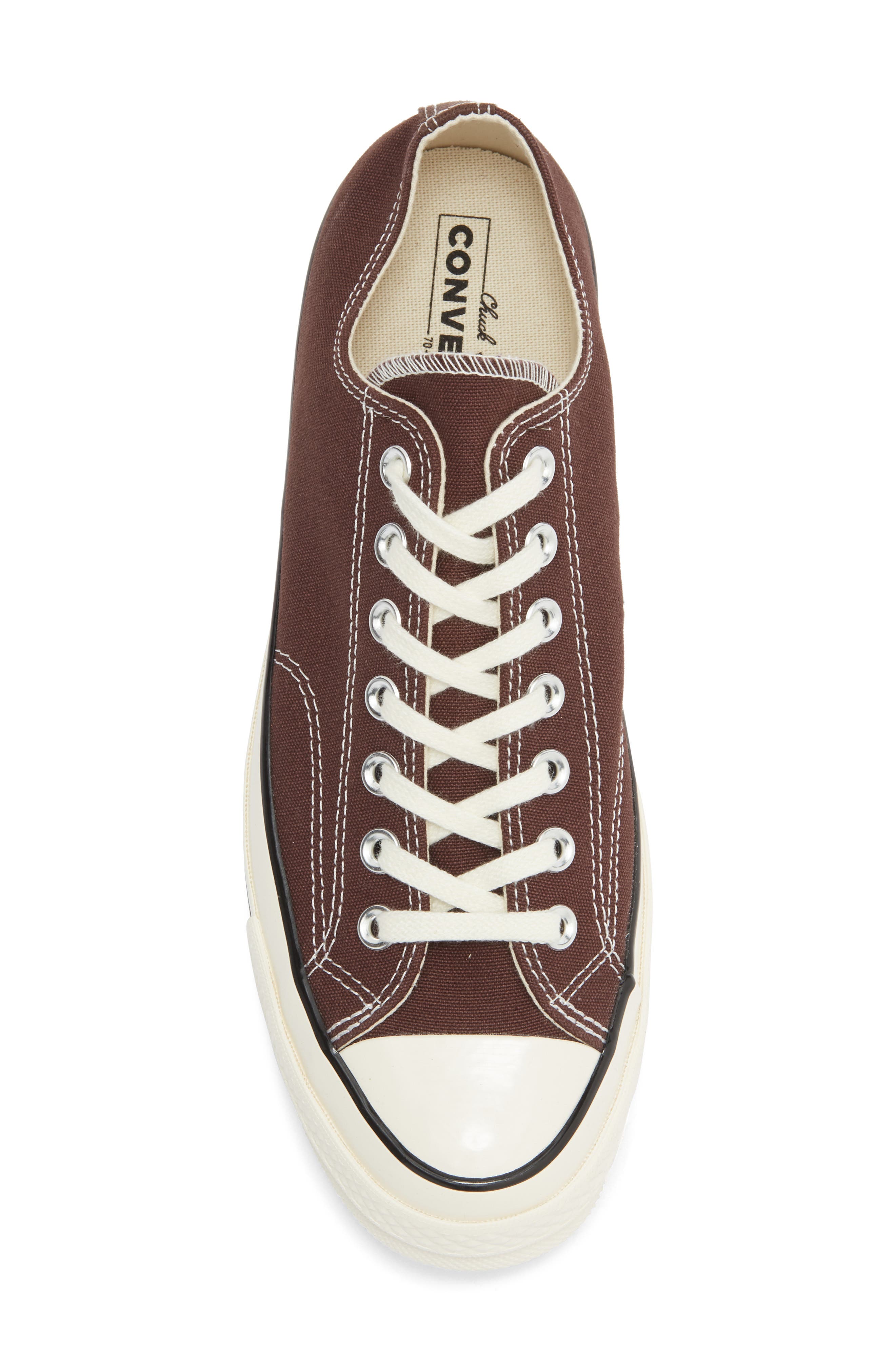 Chuck Taylor 70 Canvas Low Top Sneaker, Alternate, color, DARK ROOT/ EGRET/ BLACK