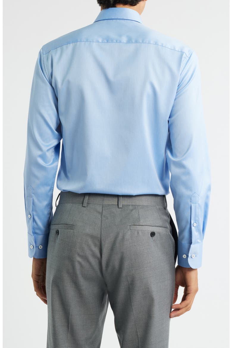 Luxury Slim Fit Non-Iron Dress Shirt, Alternate, color, BLUE