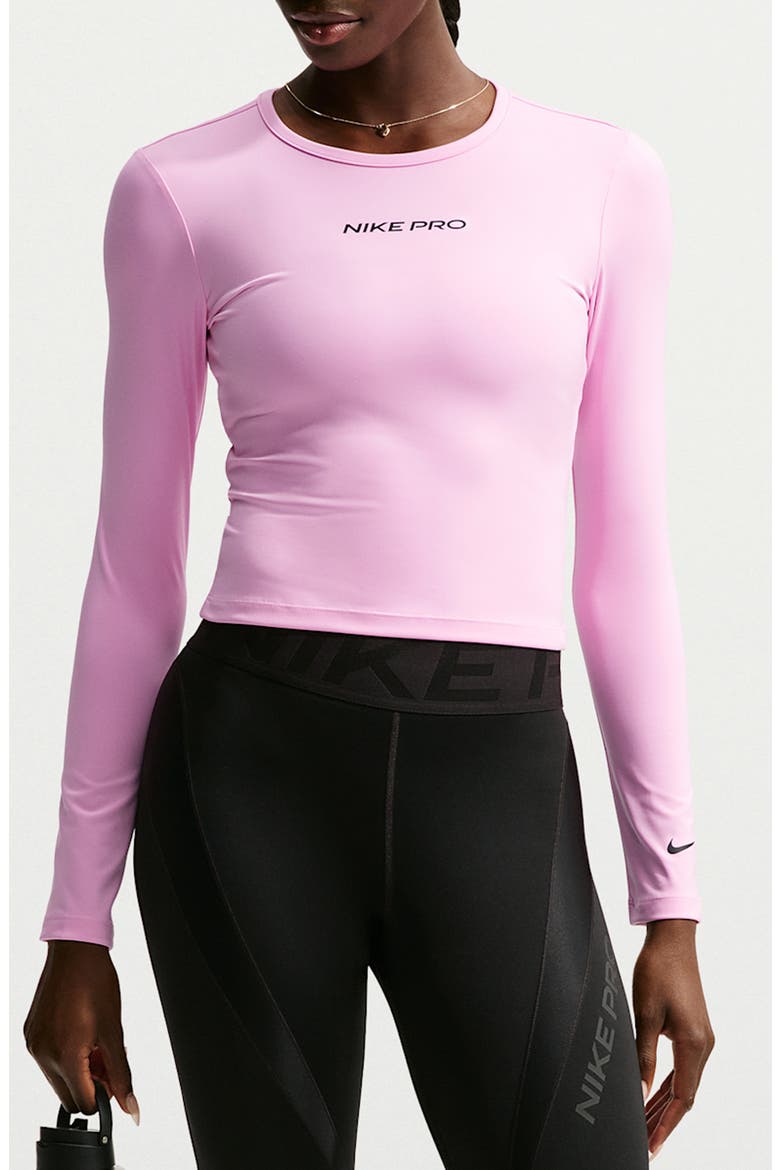 Pro Sculpt Dri-FIT Long Sleeve Top, Main, color, PINK RISE/ BLACK