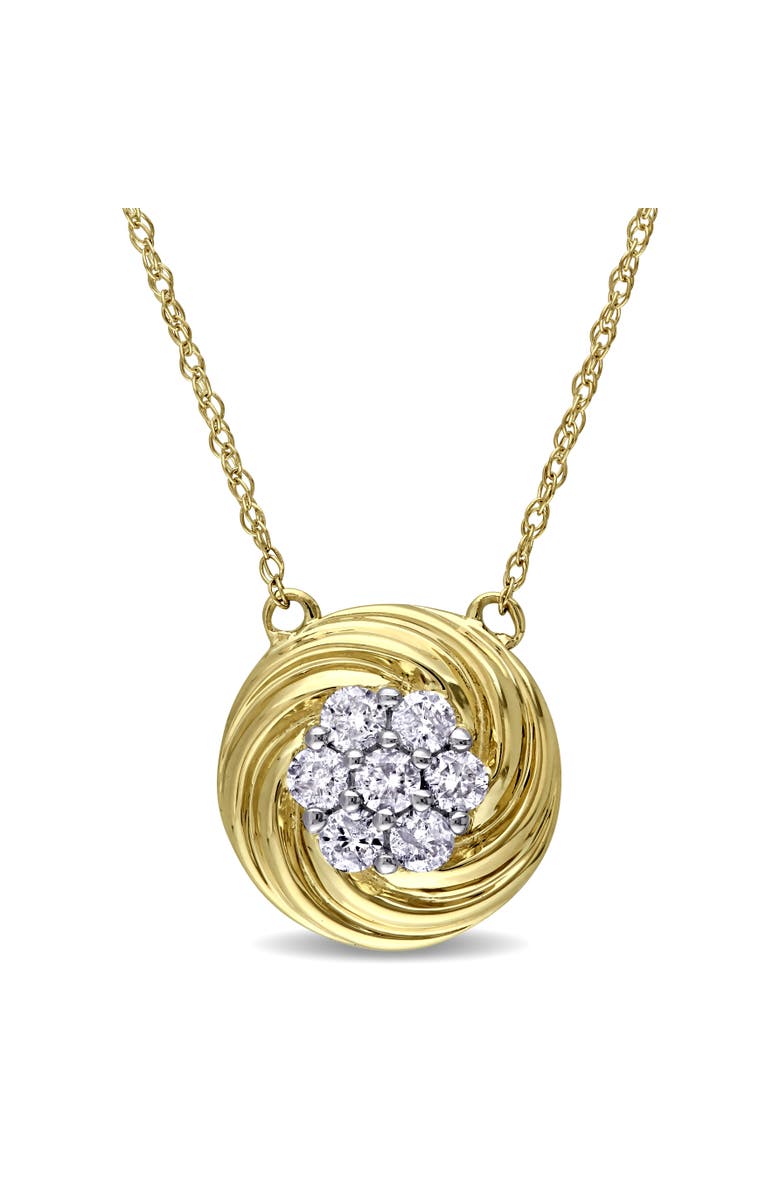 Julianna B. Diamond Swirl Pendant 10k Yellow Gold, Main, color, 