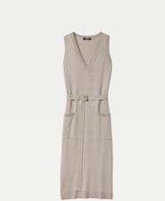 GOBI Mongolian Cashmere V-neck Silk Cashmere Dress