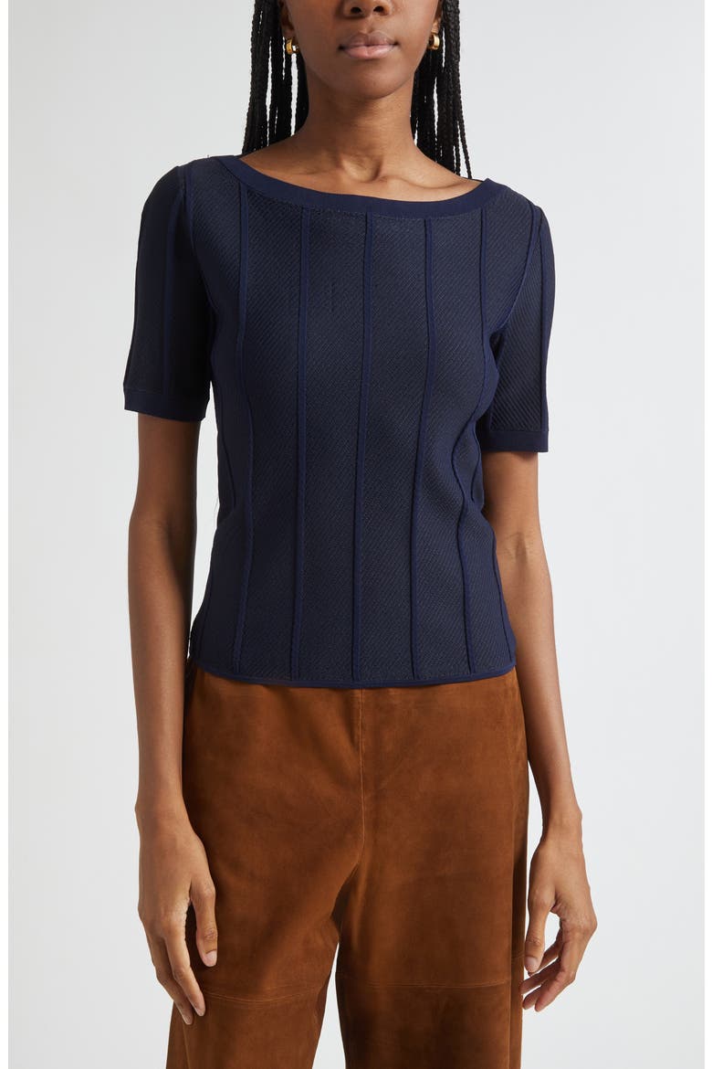 Diagonal Knit Sweater, Main, color, NAVY