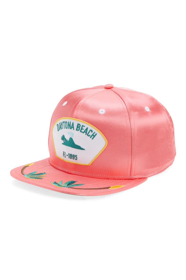 Florida Man Erupts Adjustable Snapback Cap, Main, color, MAGENTA