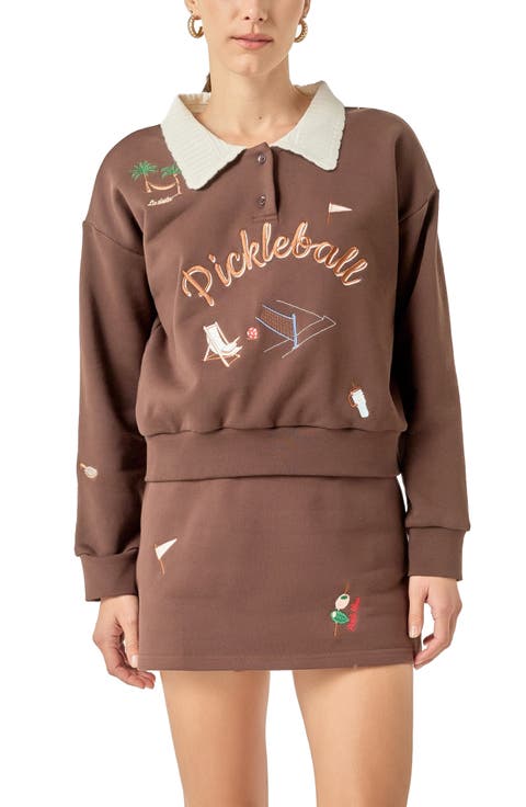 Pickleball Embroidered Sweatshirt