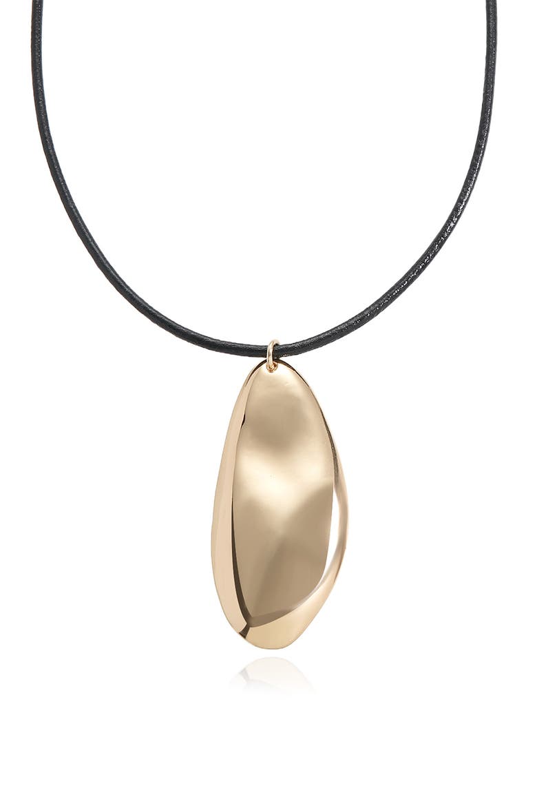 Liquid Pendant Cord Necklace, Alternate, color, GOLD