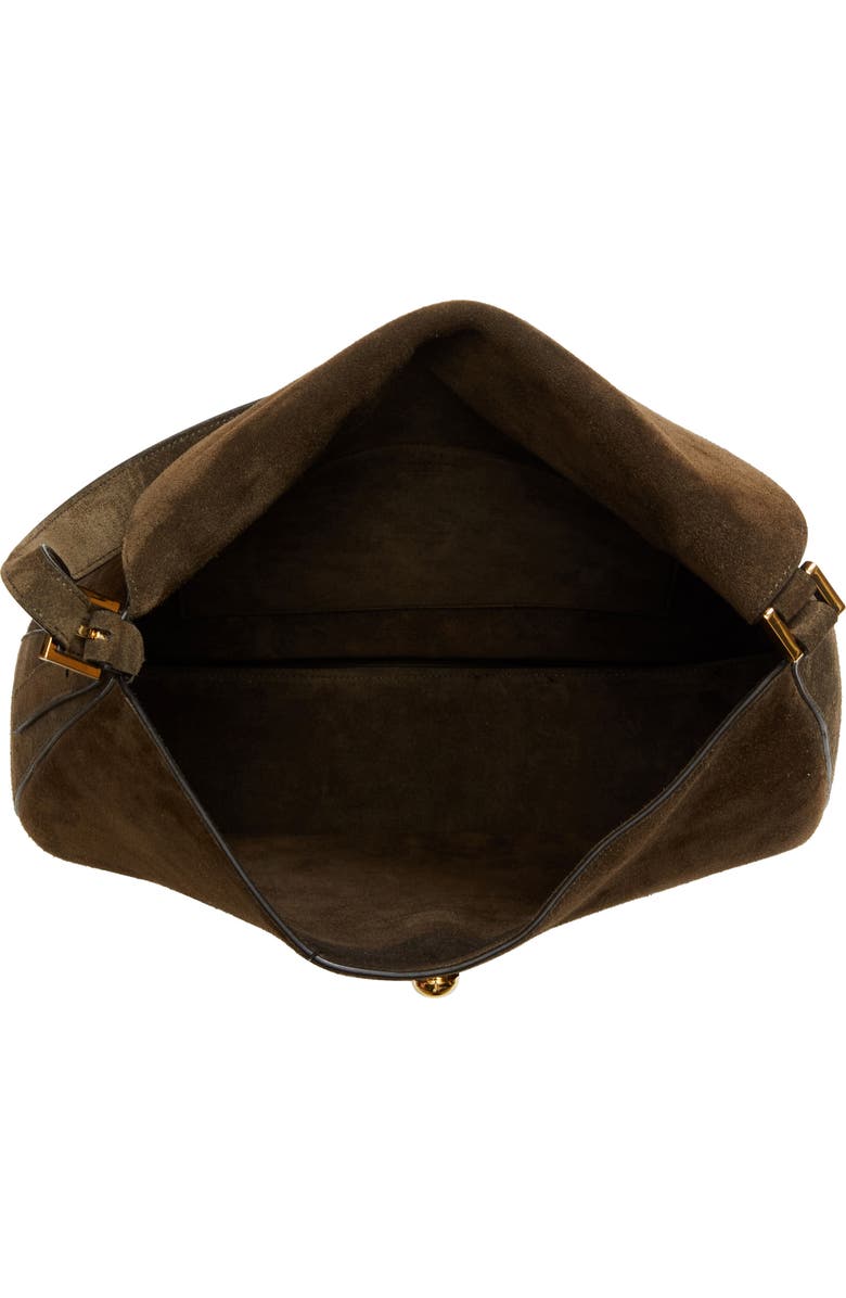 SAVETTE Tondo Suede Hobo Bag, Alternate, color,