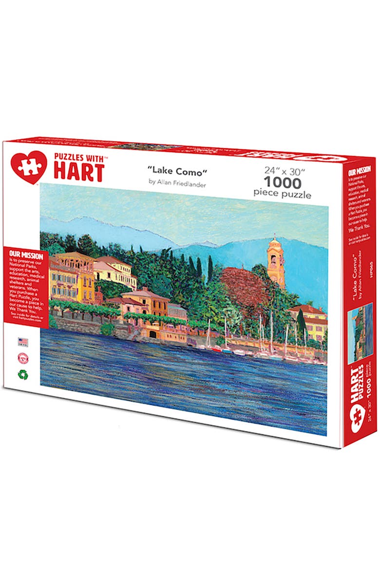 Hart Puzzles Lake Como by Allan Friedlander, 24 x 30 Inch 1000 Piece Puzzle, Main, color, Multicolored