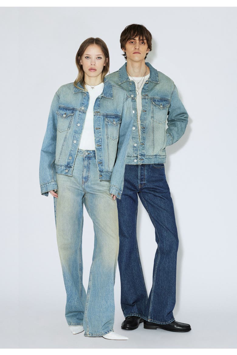 Joey Trucker Jacket, Alternate, color, Stream Sky Aged