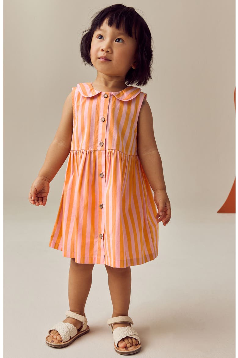 Kids' Stripe Sleeveless Dress, Alternate, color, YELLOW