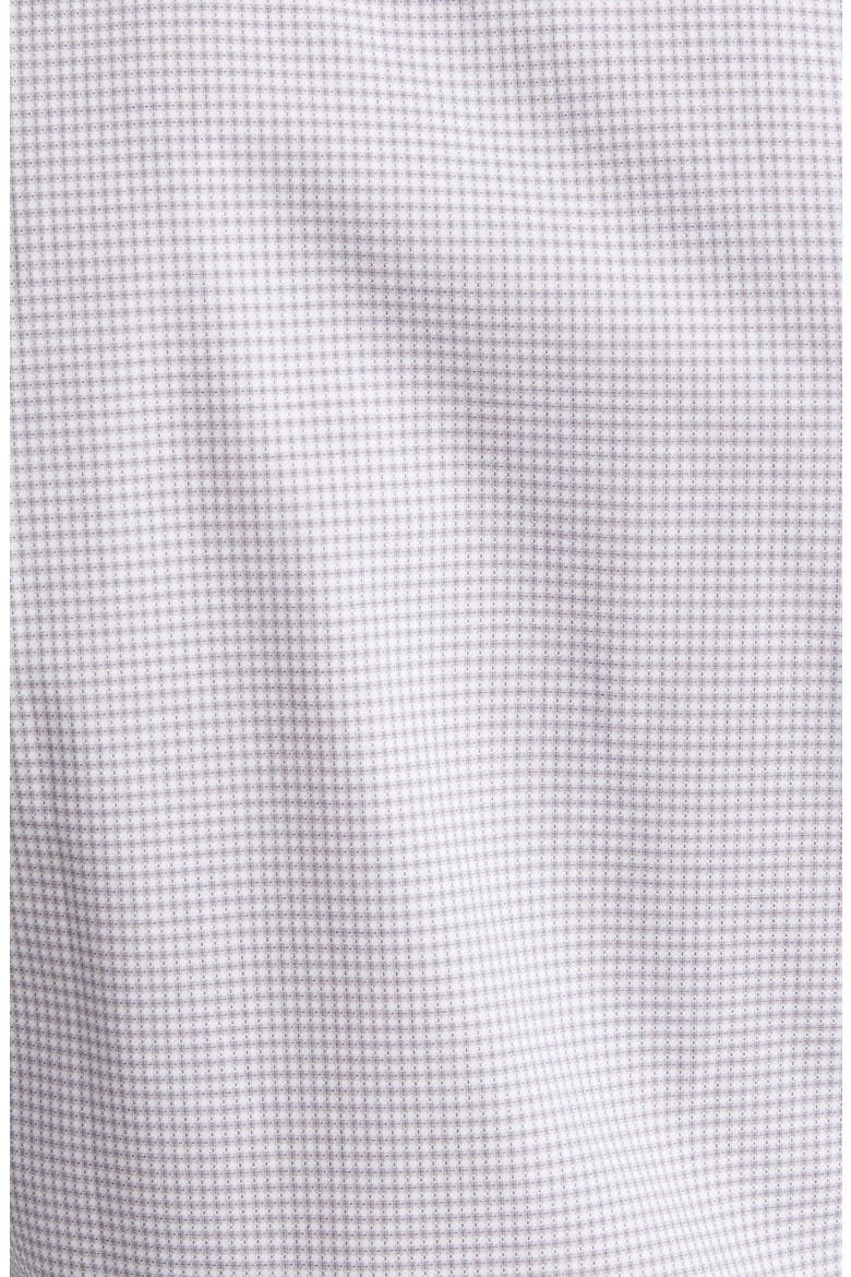 Tailored Fit Box Check Dress Shirt, Alternate, color, GREY