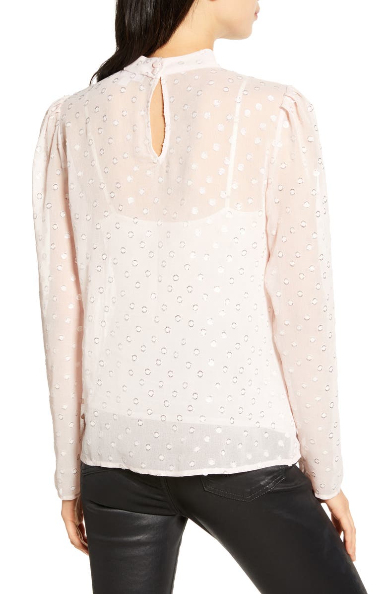 Chelsea28 Metallic Clip Dot Blouse, Alternate, color, 