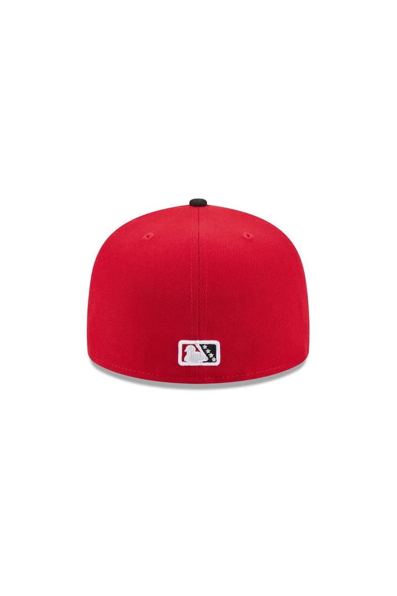 Men's New Era  Red Richmond Flying Squirrels Theme Nights 59FIFTY Fitted Hat, Alternate, color, Red