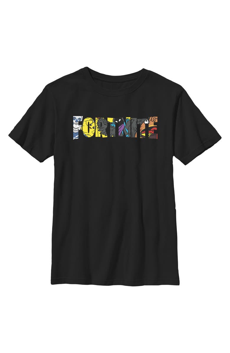 FORTNITE Boy's Fortnite Logo Character Fill Graphic T-Shirt, Main, color, Black