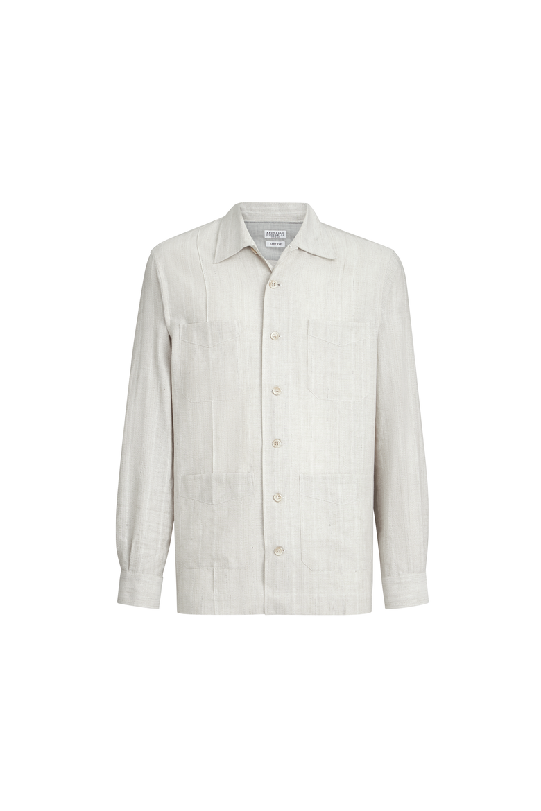 Cotton and linen guayabera, Alternate, color, Rope