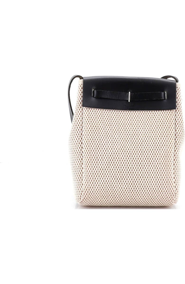 Pre-Owned Hermes Herbag Toile and Leather TPM, Alternate, color, Noir