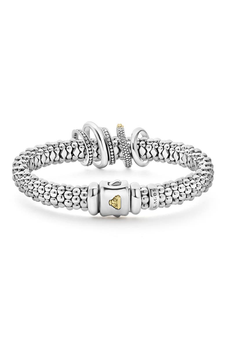 Caviar Lux Pavé Diamond Rope Bracelet, Alternate, color, TWO-TONE