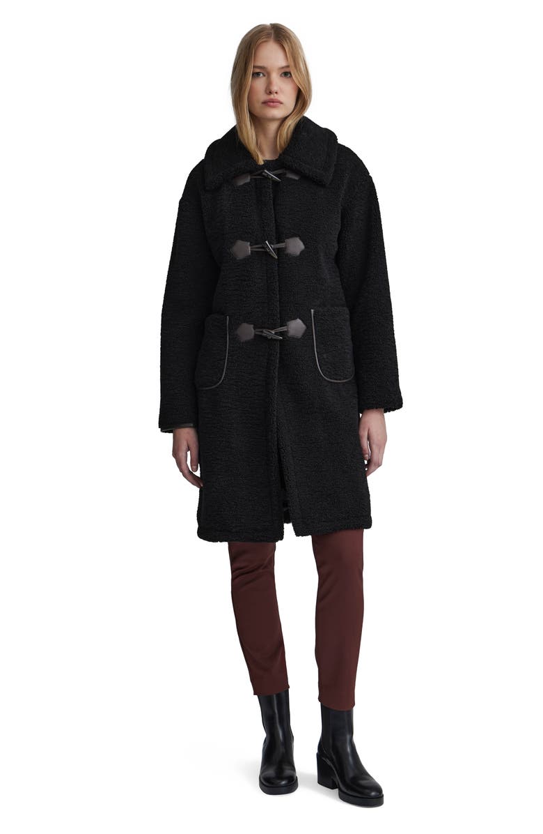 NVLT Berber Fleece Toggle Coat, Alternate, color, Black
