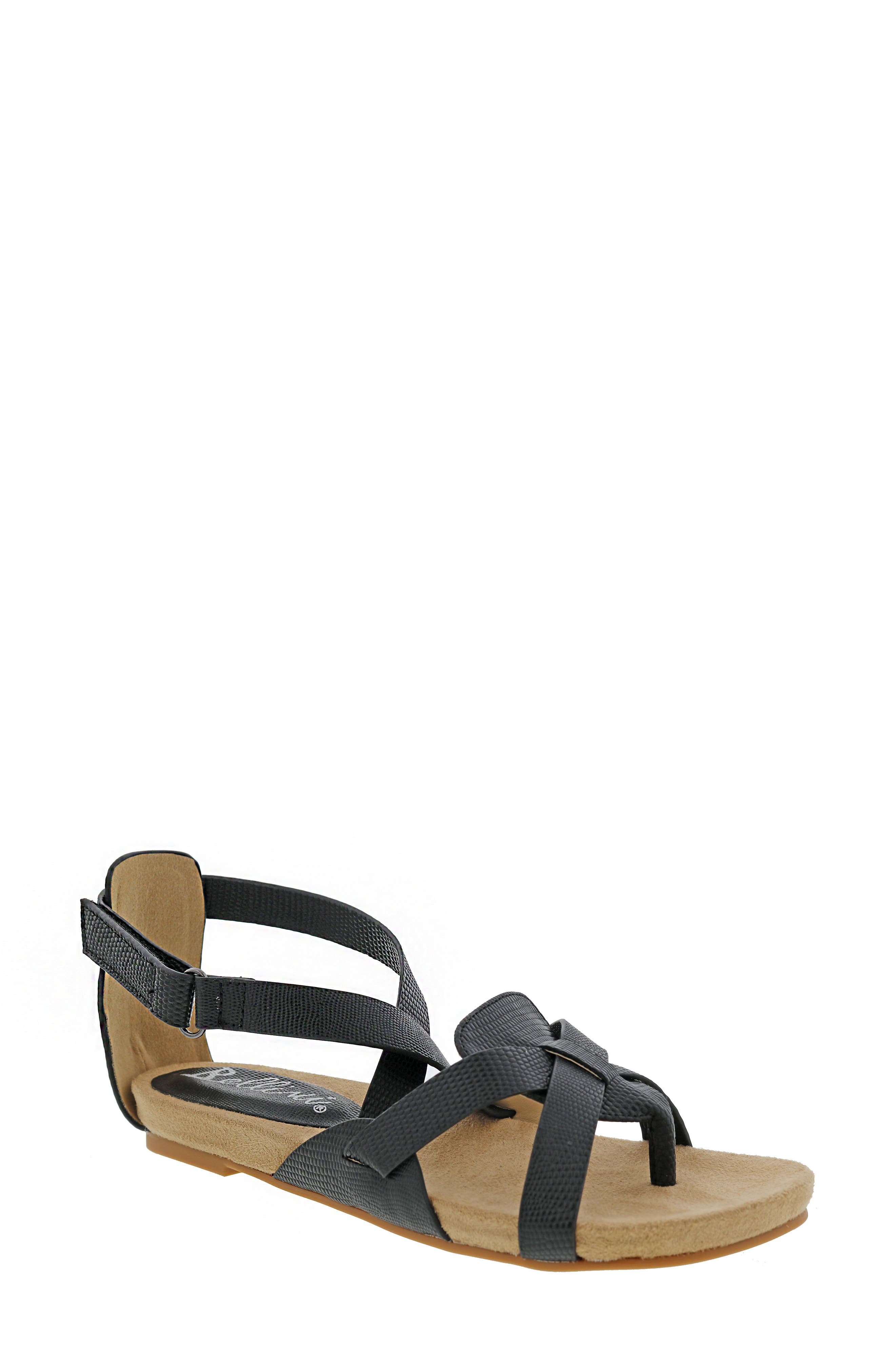 BELLINI Nobu Strappy Flat Sandal, Main, color, Black