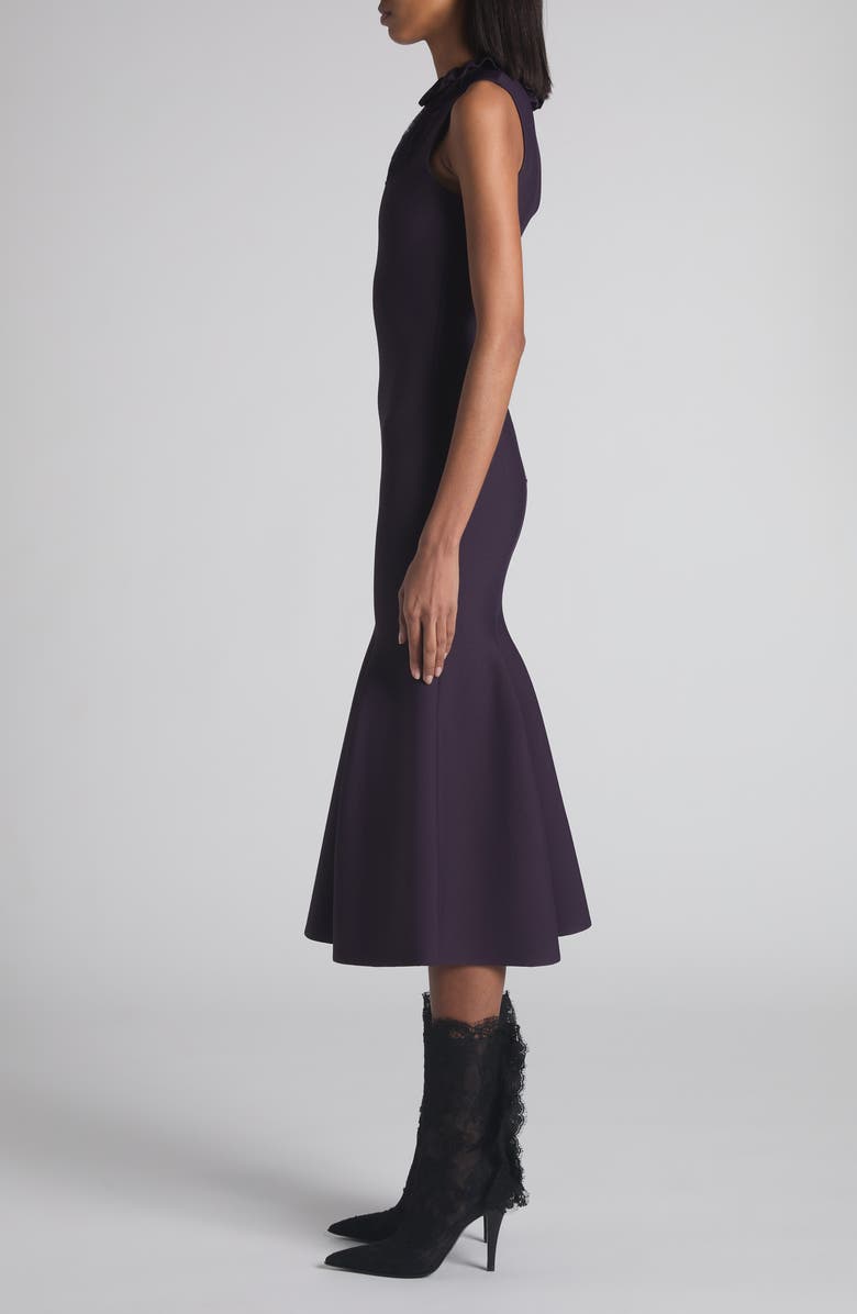 McQueen Lace Panel Flared Midi Dress, Alternate, color, Violet