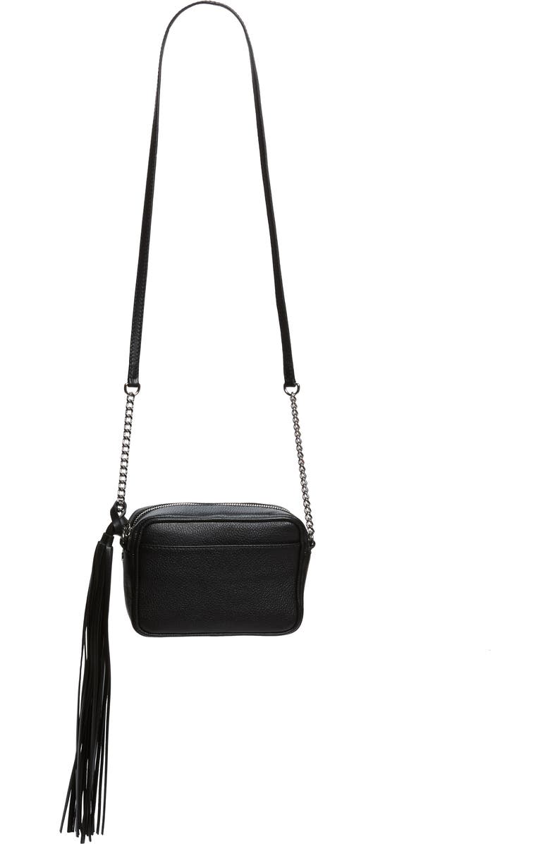 Zadig & Voltaire Boxy Extra Small Tassel Leather Crossbody Bag, Alternate, color,