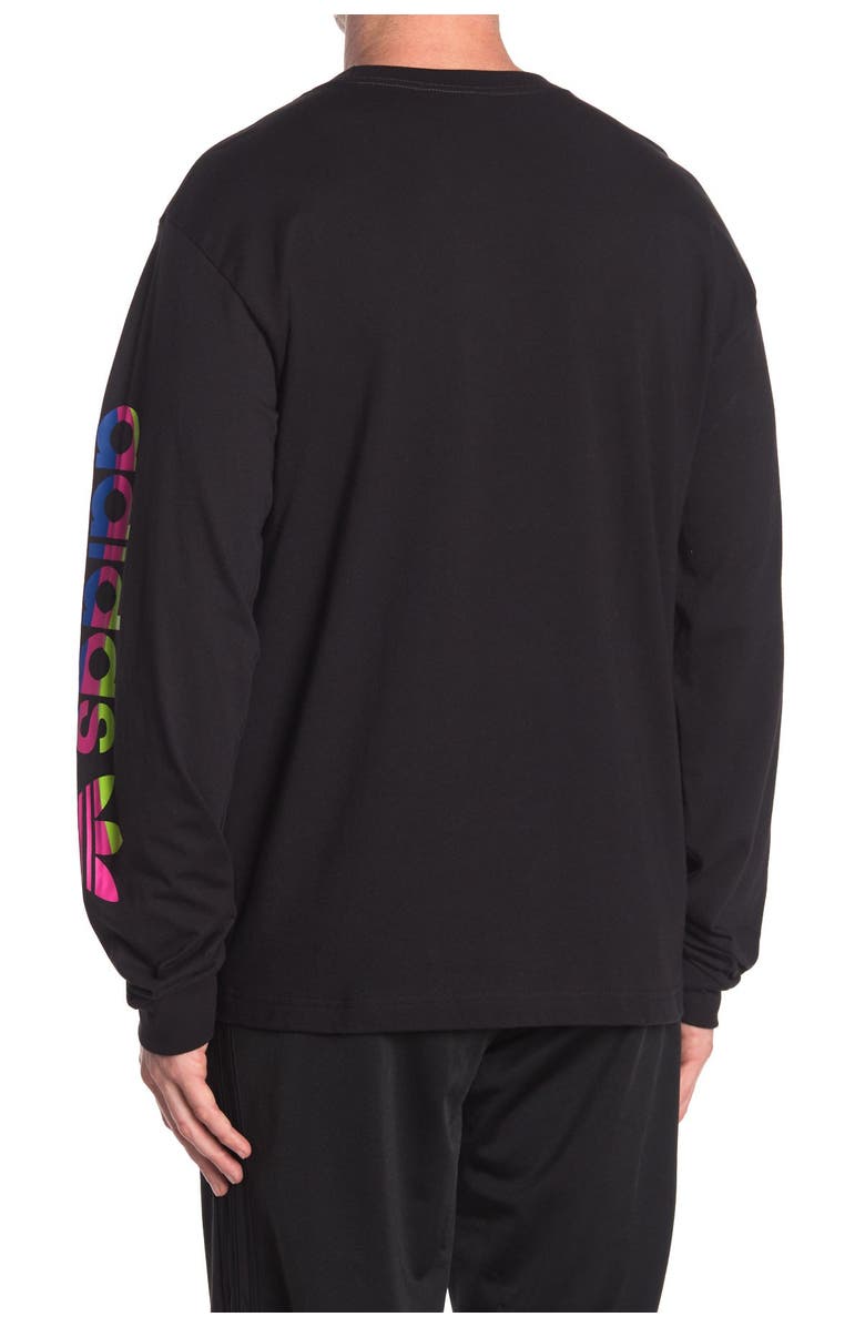 adidas Linear Logo Long Sleeve T-Shirt, Alternate, color, 