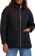Kensie Water Repellent Diamond Quilted Jacket