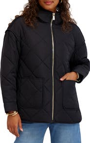 Kensie Water Repellent Diamond Quilted Jacket