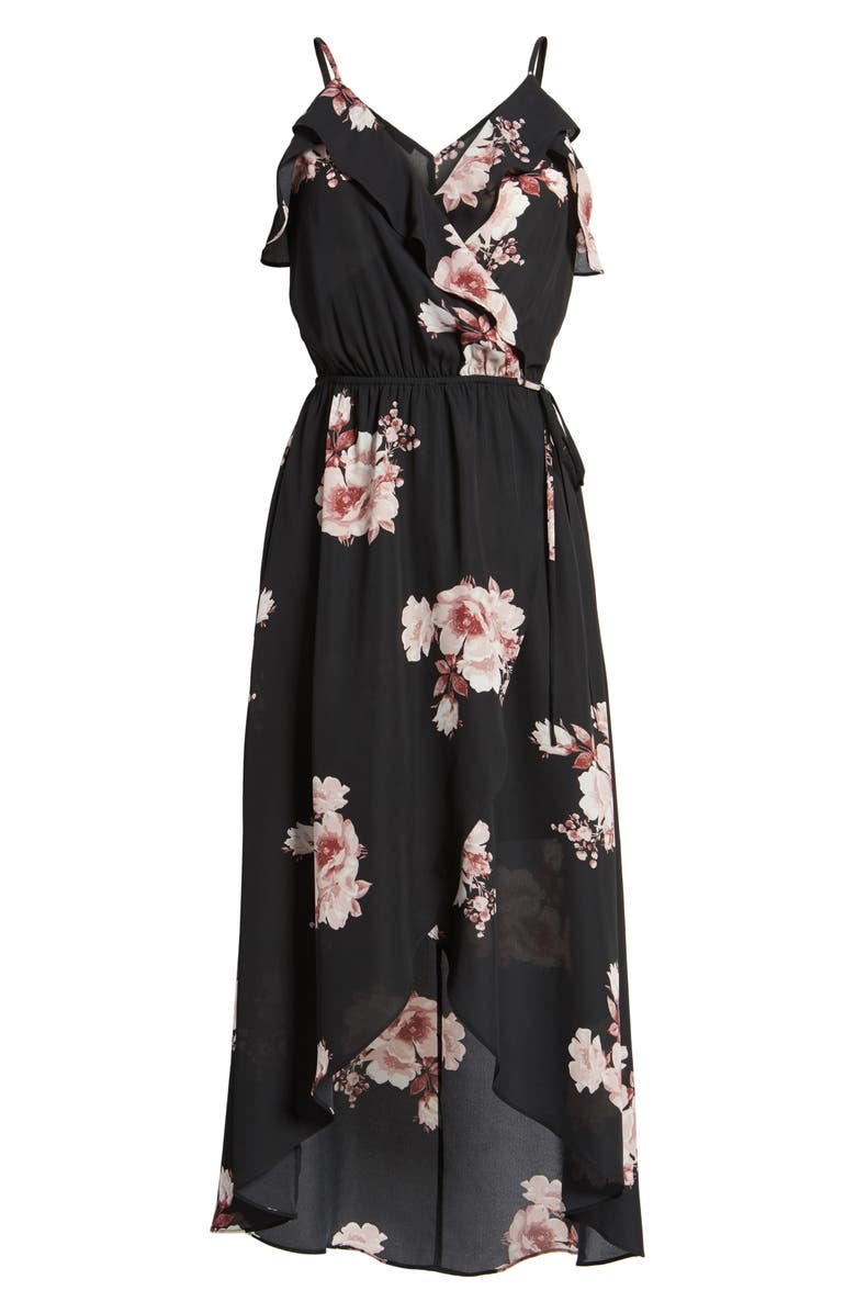 Soprano Ruffle Surplice Dress, Alternate, color,