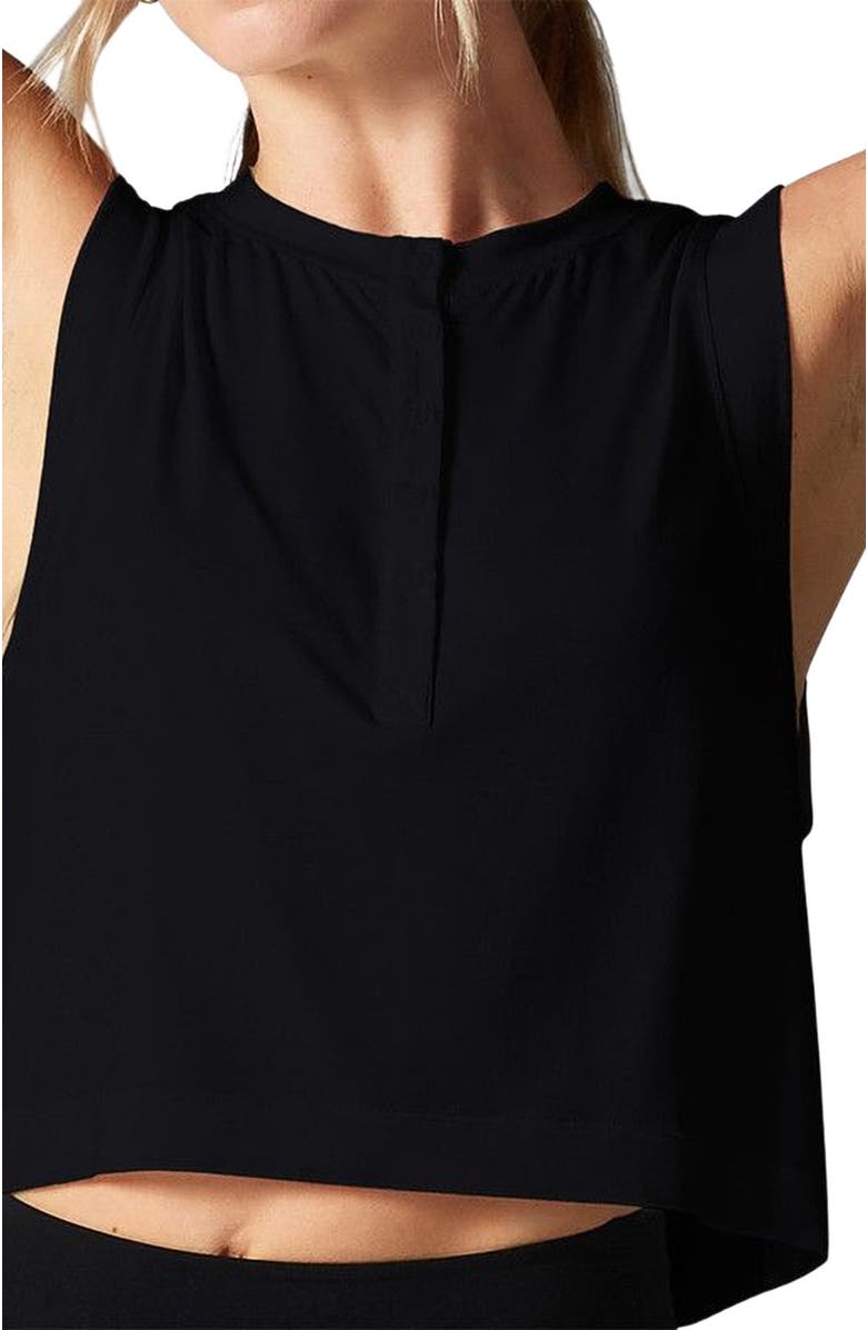 Tavi Henley Muscle Tank, Alternate, color, Ebony