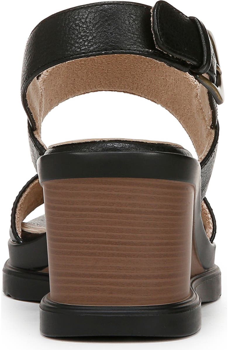 SOUL NATURALIZER Livia Wedge Sandal, Alternate, color, Black Faux Leather