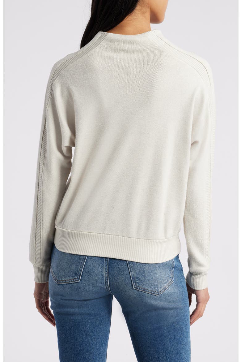 Funnel Neck Knit Top, Alternate, color, HEATHER ECRU