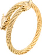 EYE CANDY LOS ANGELES Men's Double Wolf Coil Bracelet