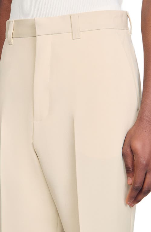 Sandro Wool Suit Trousers In White