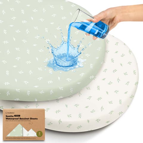 2-Pack Soothe [Protect+] Waterproof Bassinet Sheets