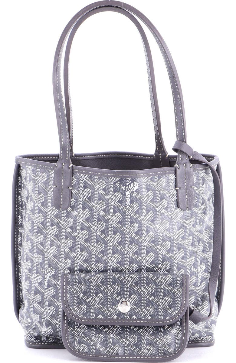 Pre-Owned Goyard Anjou Reversible Tote Coated Canvas Mini, Alternate, color, Gray