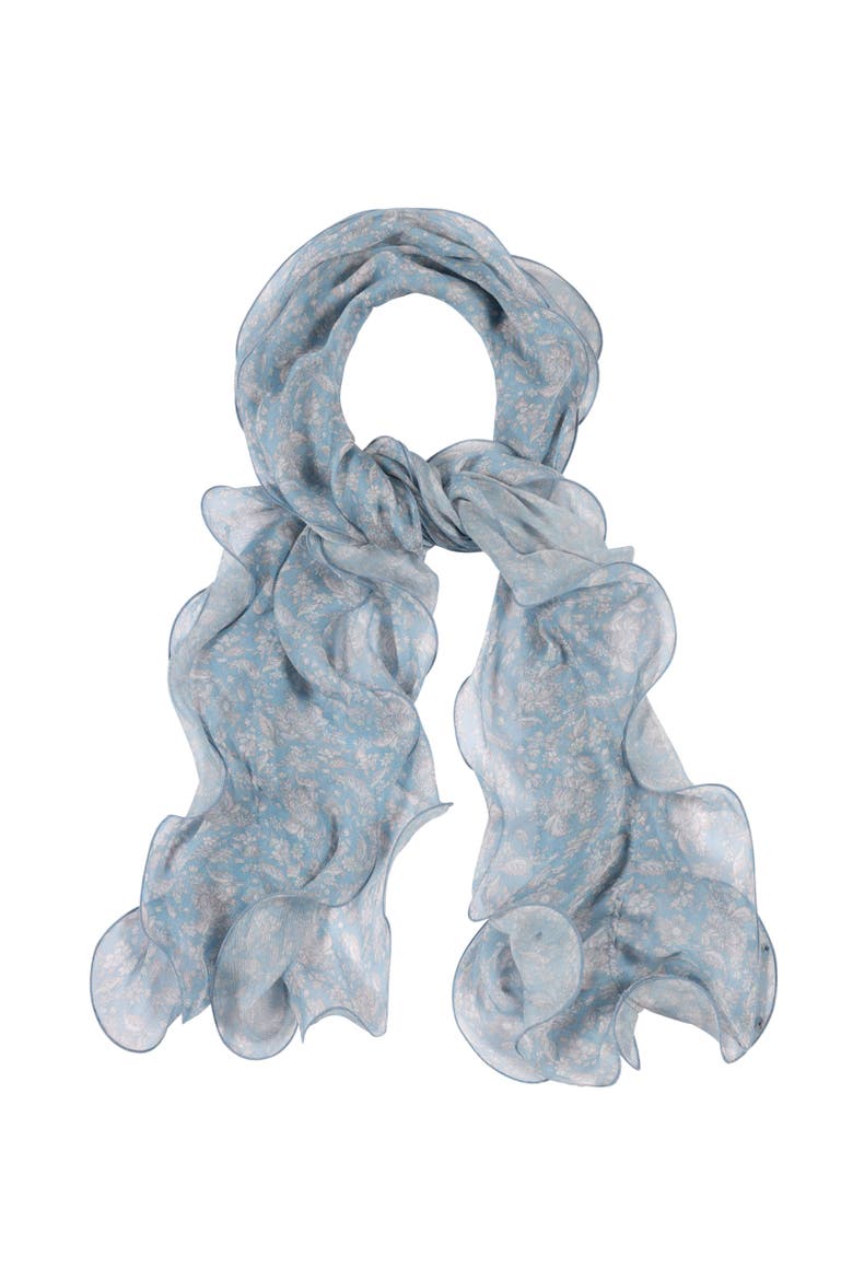 Floral Double Ruffle, Main, color, Blue Note