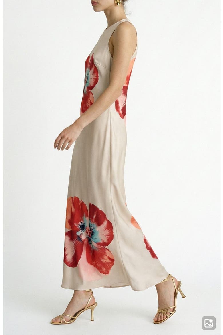 Reba Hibisca Maxi Dress, Alternate, color, CEMENT PRINT HIBISCUS