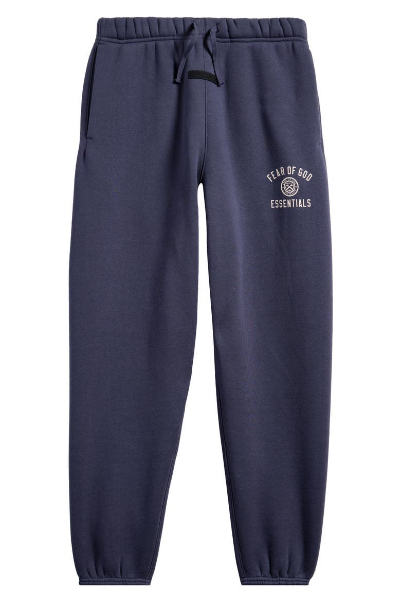Kids' Logo Cotton Blend Sweatpants, Main, color, MARINE