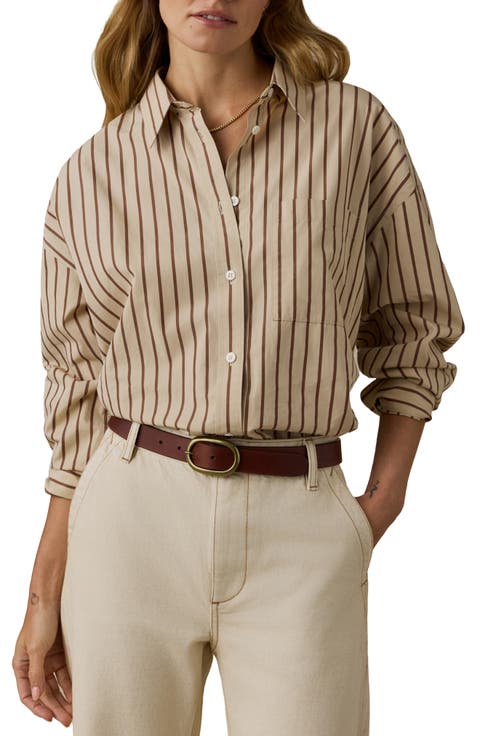 Coastal Relaxed Organic Cotton Button-Up Shirt