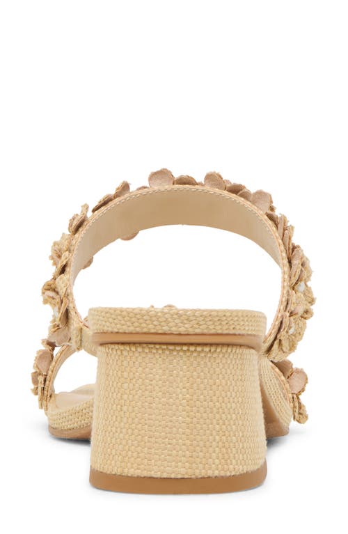 Dolce Vita Bensen Faux Pearl Slide Sandal In Natural Raffia